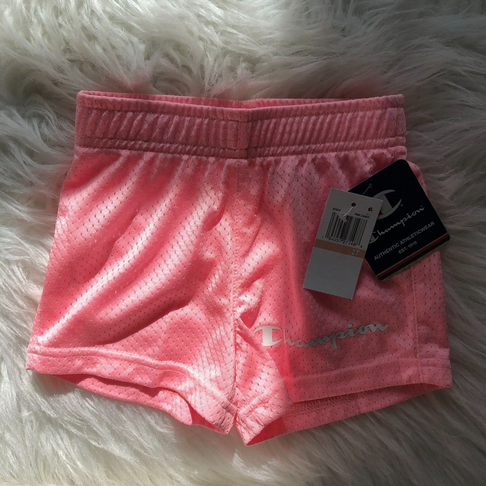 Champion Girls Pink Candy Mesh Athletic Shorts Size 2T New with Tags 2516CG